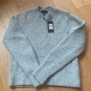 rag & bone Jonie Crewneck Sweater Size XS Lt blue/grey NWT